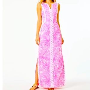 NWOT Lilly Pulitzer Shift Maxi Dress Fronds Place